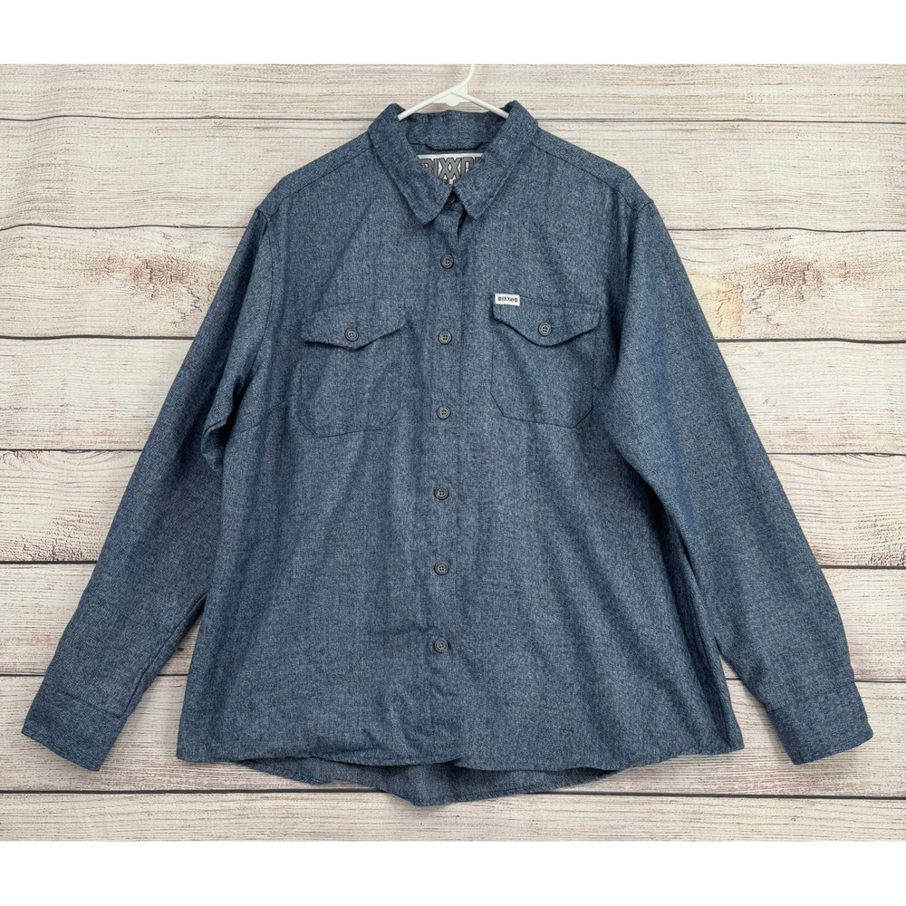 Dixxon Flannel Company Button Down Shirt Womens 2X Blue Yardbird D-Tech Blend